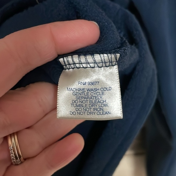 St John’s Bay size large navy quarter zip pullover fleece top - Picture 5 of 6